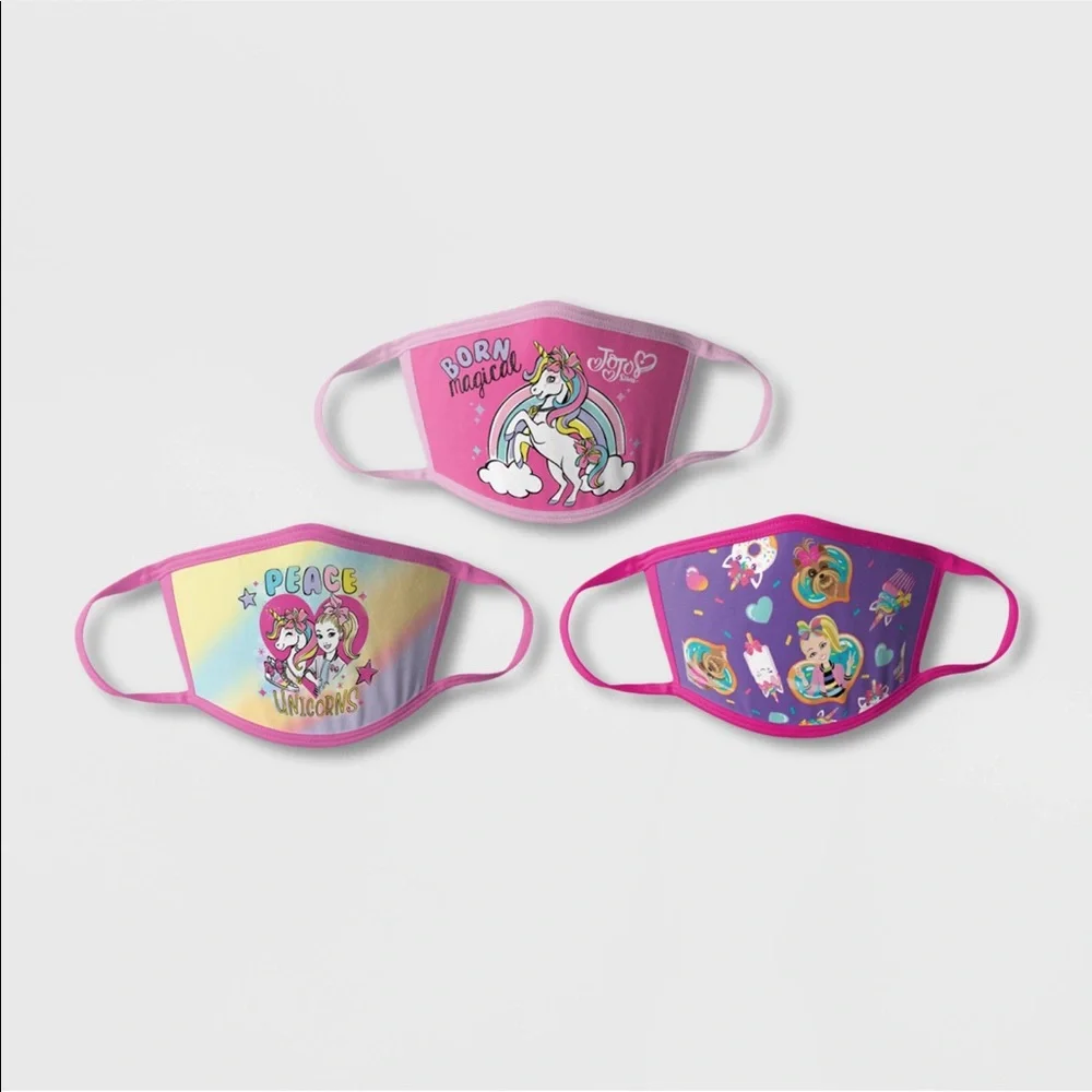 Jojo Siwa face masks, set of 3 masks
